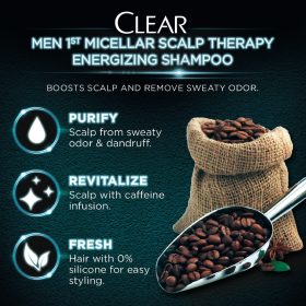 CLEAR MEN Scalp Therapy Micellar Anti-Dandruff Energizing Shampoo 380ml - Image 5