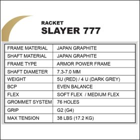 APACS Slayer 777 (No String) Original Badminton Racket - Dark Grey - Image 9