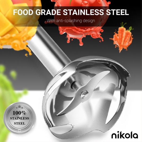 NIKOLA 4-in-1 Multi-Functional Blender (MB100) 2 Speed Mode, 500W - Blue