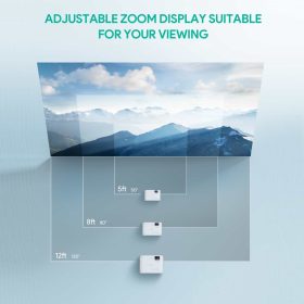 AUKEY RD-860 Full HD 1080P Wi-Fi LCD Projector with Support Smartphone Screen Sync HDMI VGA - White - Image 8