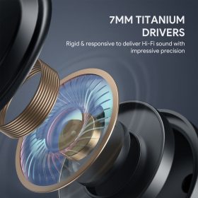 AUKEY EP-T31 TWS Wireless Charging Earbuds Elevation in-ear Detection with Auto Gaming 65ms Low Latency Mode - Black - Image 4