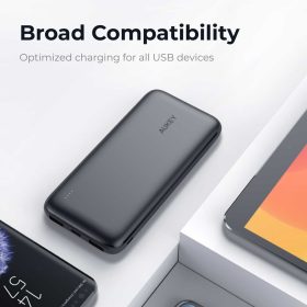 AUKEY PB-N73S 18W PD 10000mAh Power Deliver USB C Power Bank - Black - Image 6