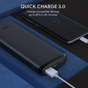 AUKEY PB-Y23 18W Power Delivery 3.0 USB C 20000mAh Power Bank With Quick Charge 3.0 - Black - Image 4