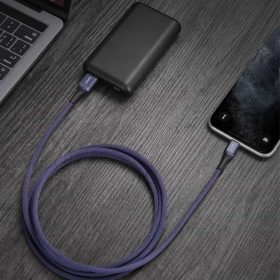 AUKEY MFI USB A to Lightning Kevlar Cable (1.2m) CB-AKL1 - Blue - Image 3