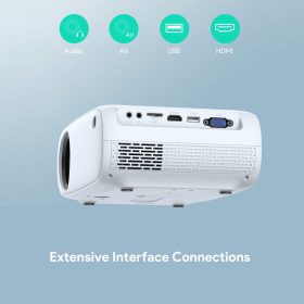 AUKEY RD-860 Full HD 1080P Wi-Fi LCD Projector with Support Smartphone Screen Sync HDMI VGA - White - Image 3