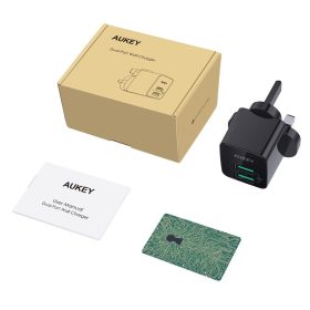 AUKEY PA-U32 4.8A Universal Dual Port AiPower Mini Travel Charger (12W) - Black - Image 4