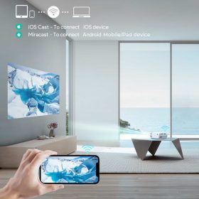 AUKEY RD-860 Full HD 1080P Wi-Fi LCD Projector with Support Smartphone Screen Sync HDMI VGA - White - Image 6