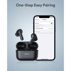 AUKEY EP-M1 PRO Move Mini ANC Bluetooth 5 TWS True Wireless Earbuds with Active Noise Cancelling ANC - Black - Image 3