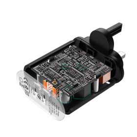 AUKEY PA-T16 Dual USB Qualcomm Quick Charge 3.0 Charger (UK Plug) - Black - Image 3