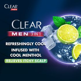 CLEAR MEN 3 in1 Body Wash & Shampoo Active Cool 618ml - Image 6