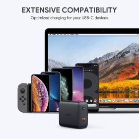 AUKEY PA-D4 Focus USB-C Power Delivery Charger with GaN Power Tech (60W) - Black - Image 5