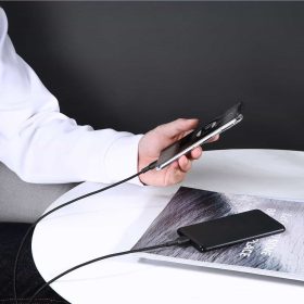 AUKEY CB-CL3 MFI Braided Nylon USB C To Lightning Cable Fast Charge iPhone 12/11/XR/X/8/8 Plus - 0.9m - Black - Image 8