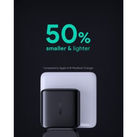 AUKEY PA-B3 65W Dual-Port Power Deliver Charger with GaN Power Tech - Black - Image 7