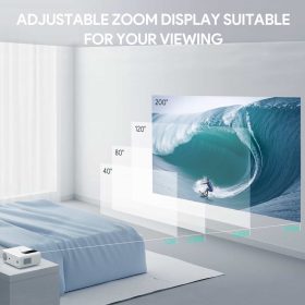 AUKEY RD-870 Cinex S Lite Full HD 1080P Wi-Fi LED Projector with Support Smartphone Screen Sync HDMI - White - Image 4