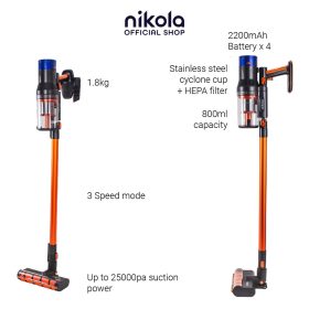 NIKOLA X50 Cordless Vacuum Cleaner Brushless Motor Cyclone Max EasyMove - Standard - Image 4