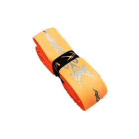 MAXI (Taiwan) Branded Tattoo Replacement PU Badminton Grip - Orange Silver