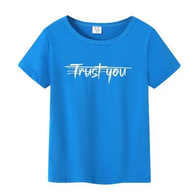 (Ready stock) Trust You Boy Kid T-shirt for 5 to 10 Years old - Blue