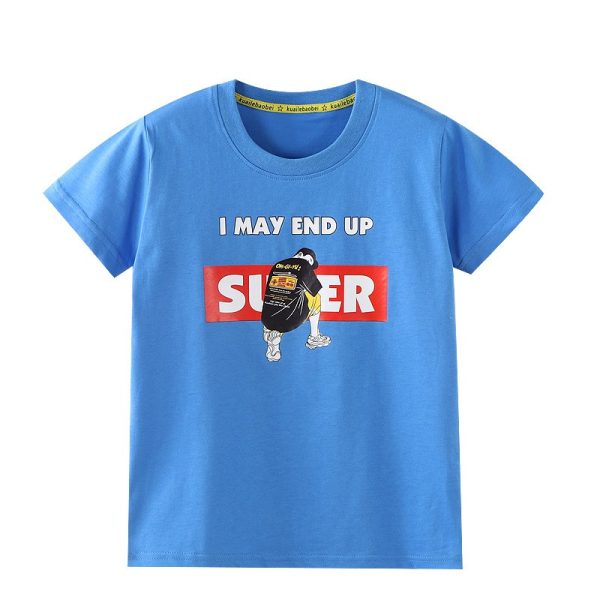 (Ready stock) End Up Boy / Girl Kid T-shirt for 18 months to 8 Years old - Blue