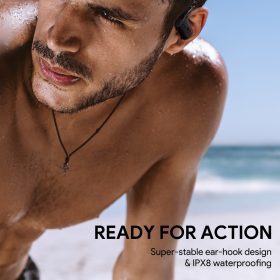 AUKEY EP-T32 Wireless Charging Earbuds Elevation Over-Ear IPX8 with CVC 8.0 - Black - Image 6