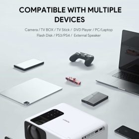 AUKEY RD-870 Cinex S Lite Full HD 1080P Wi-Fi LED Projector with Support Smartphone Screen Sync HDMI - White - Image 3