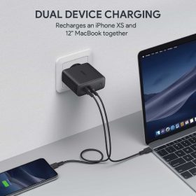 AUKEY PA-D5 USB C Power Delivery Charger with Dynamic Detect (63W) - Black - Image 6