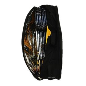 APACS 2-Zips bag with Side & Shoe zip Pocket (Thermal Foil) Backpack Straps Badminton Bag D2611 - Silver - Image 6