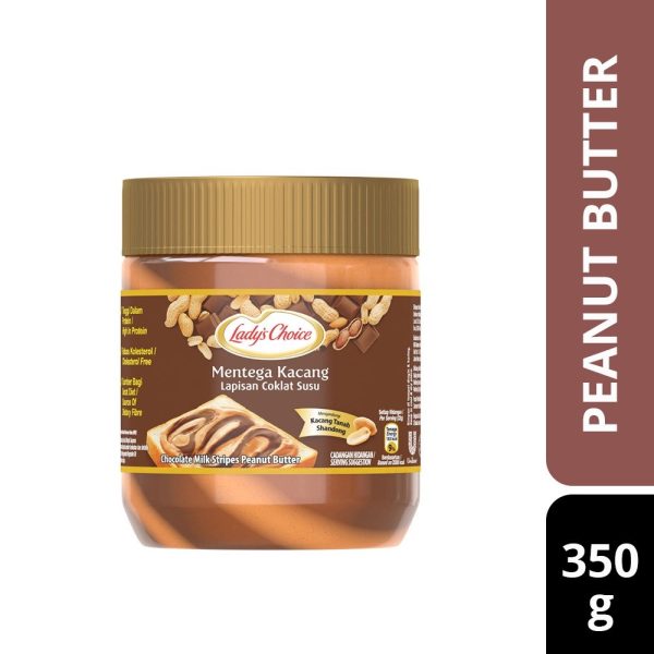 LADY'S CHOICE Peanut Butter Chocolate Stripes 350g