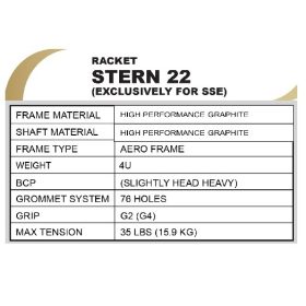 APACS Stern 22 (No String) Original Badminton Racket - Dark Grey - Image 9