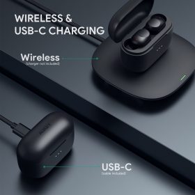 AUKEY EP-T31 TWS Wireless Charging Earbuds Elevation in-ear Detection with Auto Gaming 65ms Low Latency Mode - Black - Image 6
