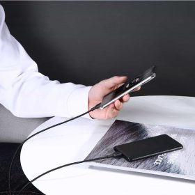 AUKEY CB-CL1 MFI Braided Nylon USB C To Lightning Cable Fast Charge iPhone 12/11/XR/X/8/8 Plus - Black - Image 6