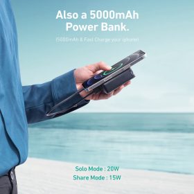 AUKEY PA-PD20 PowerDuo 5K 20W PD Power Bank with Integrated Outlet - Black - Image 7