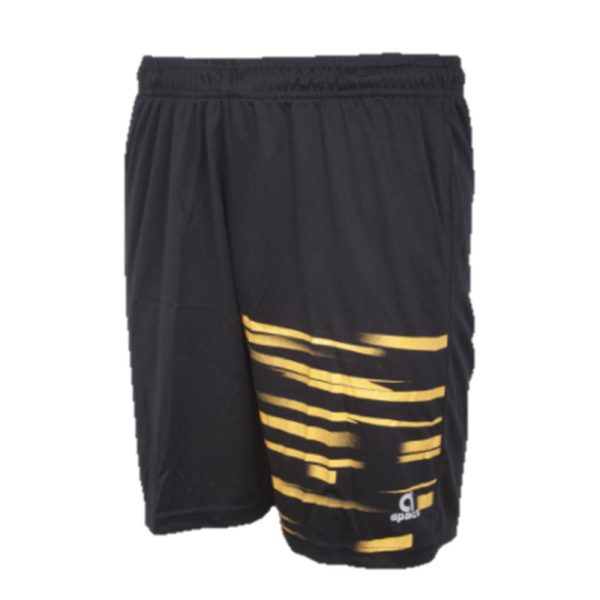 APACS Shorts Pant with 2 Side Pockets Original Badminton Shorts - Black / Gold