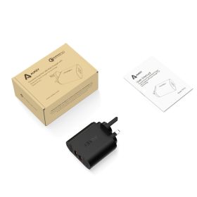 AUKEY PA-T16 Dual USB Qualcomm Quick Charge 3.0 Charger (UK Plug) - Black - Image 4