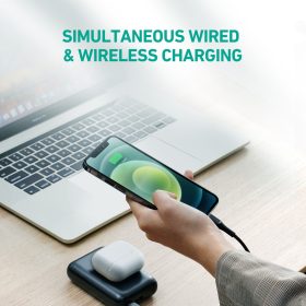 AUKEY PB-WL01S 20W PD 10000mAh Basix Pro Mini Wireless Charging Power Bank - Black - Image 5