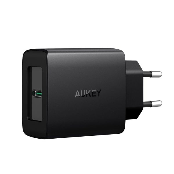 AUKEY PA-Y7 AMP Duo Power Delivery 3.0 USB C 1+2 Port Turbo Charger (29W) - Black