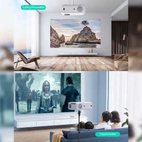 AUKEY RD-870 Cinex S Lite Full HD 1080P Wi-Fi LED Projector with Support Smartphone Screen Sync HDMI - White - Image 8