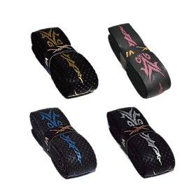 MAXI (Taiwan) Branded Tattoo Replacement PU Badminton Grip - Black Silver - Image 2