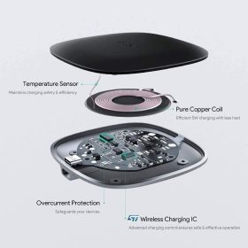 AUKEY LC-C6 5W Graphite Wireless Charger Pad - Black - Image 5