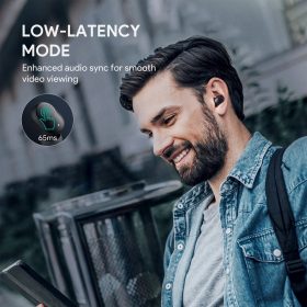 AUKEY EP-T31 TWS Wireless Charging Earbuds Elevation in-ear Detection with Auto Gaming 65ms Low Latency Mode - Black - Image 8