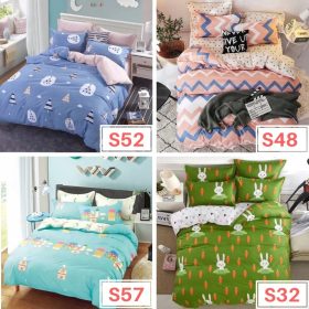 (Ready stock) 100% Cotton 2 in 1 Single Size Fitted Bedsheet - S8 - Image 3