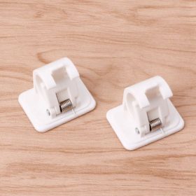Rod Holder Self Adhesive Curtain Rod Bracket Wall Curtain Hanging Bracket Kitchen Hanging Bracket Clip (2 pcs) - Image 1