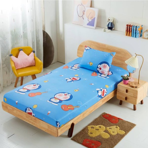 (Ready stock) 100% Cotton 2 in 1 Single Size Fitted Bedsheet - S5