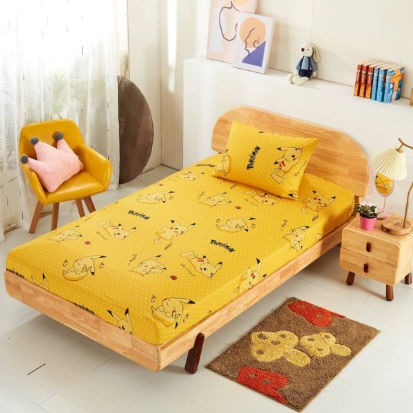 (Ready stock) 100% Cotton 2 in 1 Single Size Fitted Bedsheet - S3