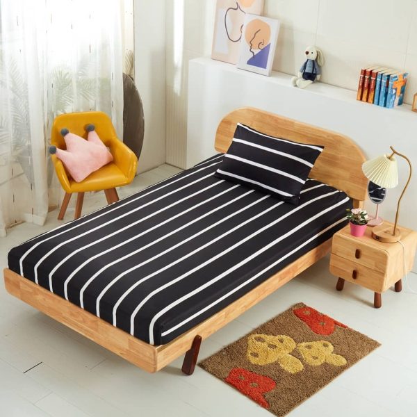 (Ready stock) 100% Cotton 2 in 1 Single Size Fitted Bedsheet - S41