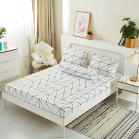 4 in1 Queen Size Bedsheet / 2 in1 Single Size Fitted Bedsheet Pillow Case Bedsheet Set - 212 - Image 1