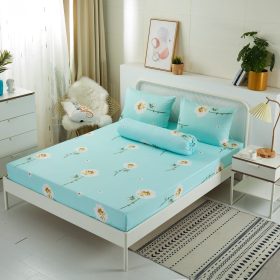 4 in1 Queen Size Bedsheet / 2 in1 Single Size Fitted Bedsheet Pillow Case Bedsheet Set - 213 - Image 1