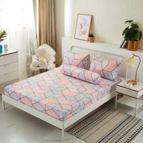 4 in1 Queen Size Bedsheet / 2 in1 Single Size Fitted Bedsheet Pillow Case Bedsheet Set - 221