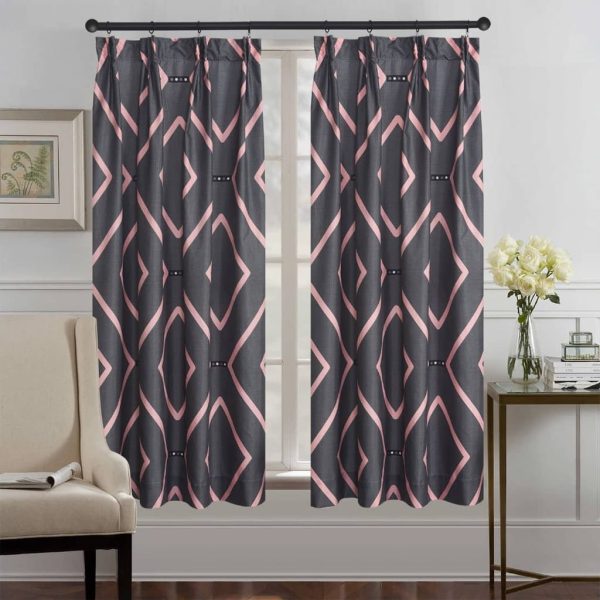 (Ready Stock) Hook Type Modern Curtain Semi Blackout Door Curtain - 025
