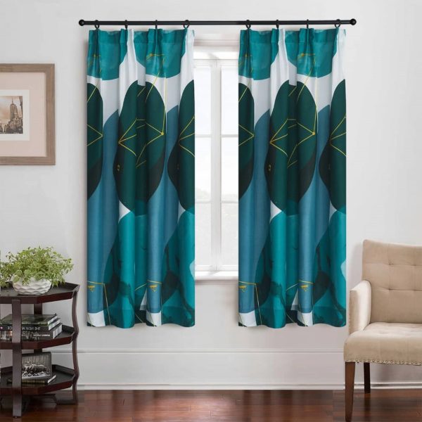 (Ready Stock) Hook Type Modern Curtain Semi Blackout Door Curtain - 027