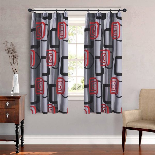 (Ready Stock) Hook Type Modern Curtain Semi Blackout Door Curtain - 119